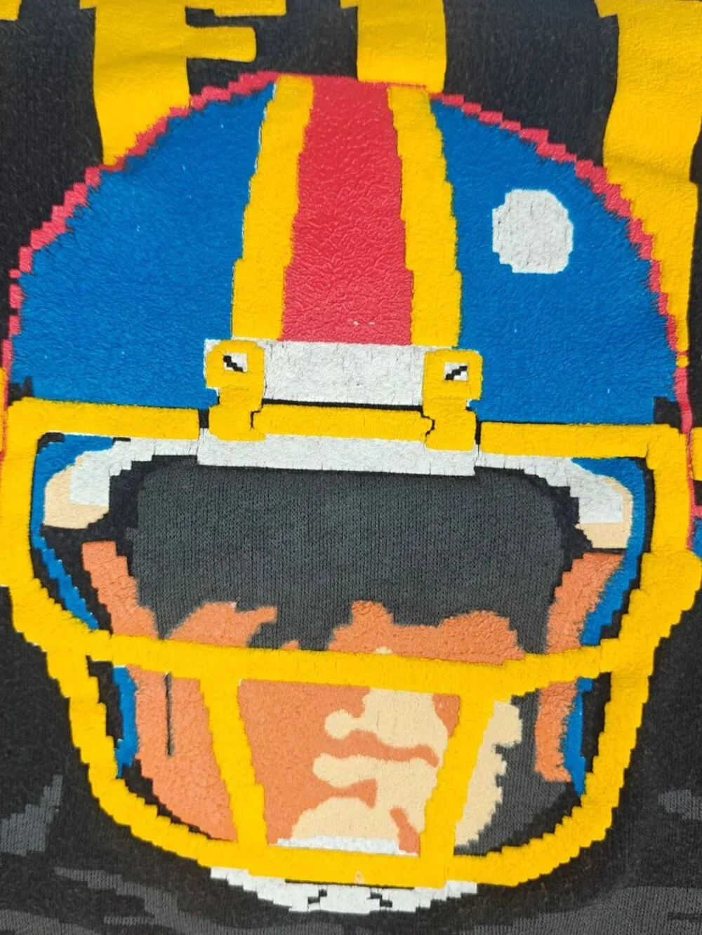 Vintage NFLP Pittsburgh Steelers Throw Pillow1989 Retro Video Game Style Graphic